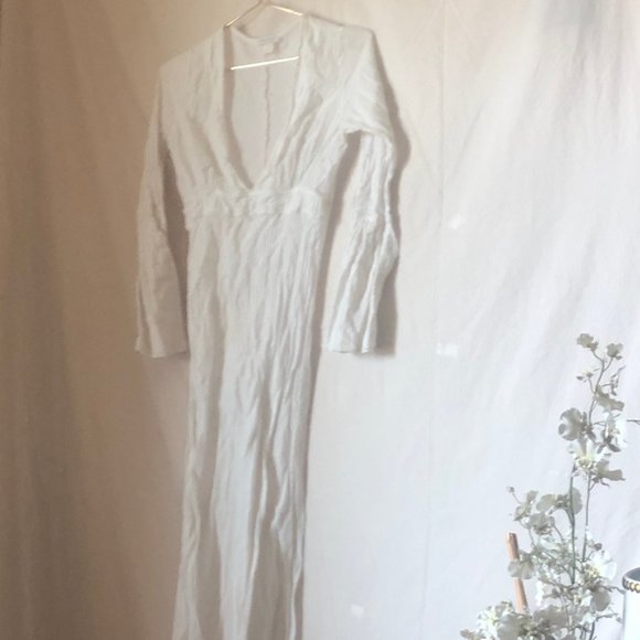 Debbie Kay size Small White gauze Maxi dress - Picture 9 of 9